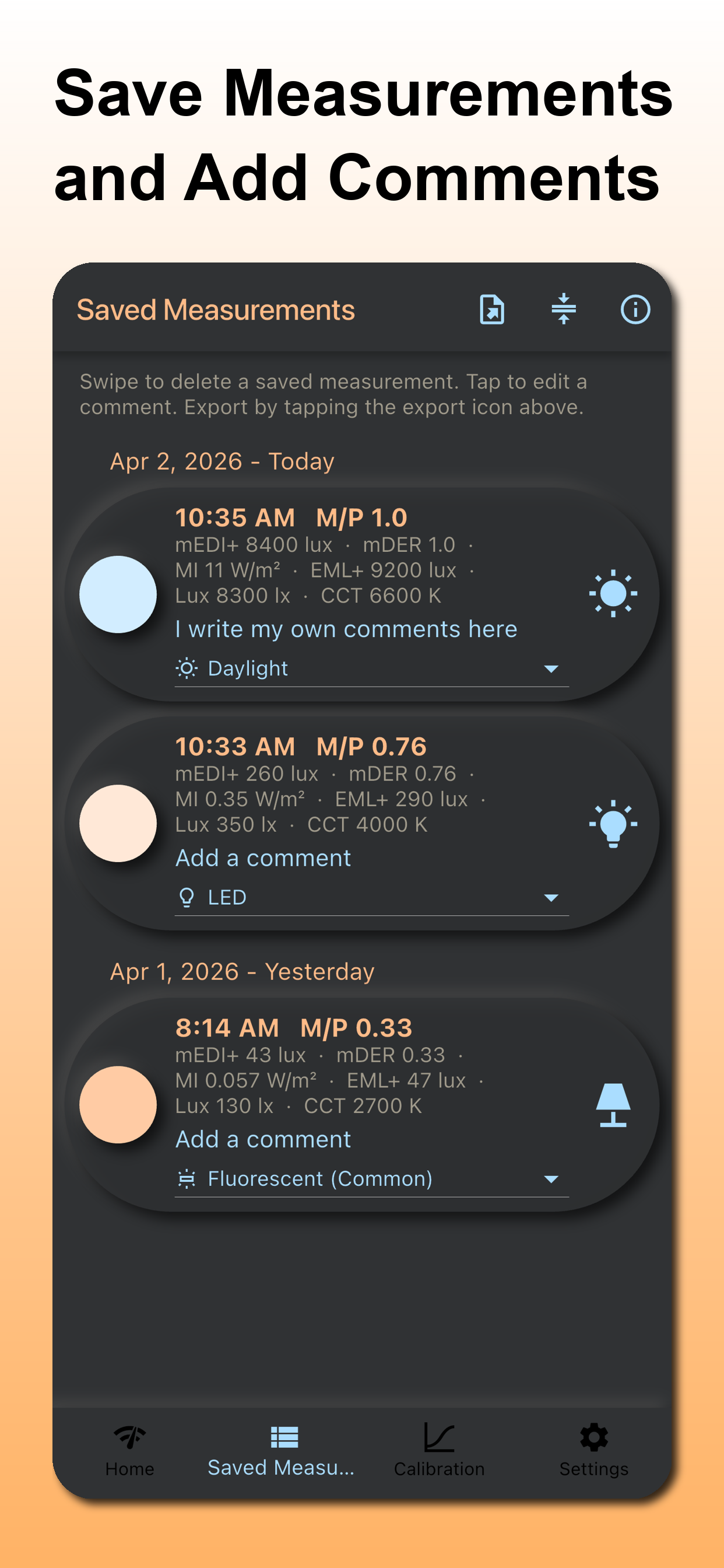 Circadian Light Meter Screenshot